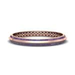 Pave Knife-Edge Blue Sapphire Bangle (3.97 CTW) Perspective View