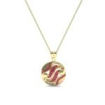 Tigress Circle Ruby Pendant (0.31 CTW) Perspective View