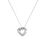 Pave Interlace Diamond Necklace (0.18 CTW) Perspective View