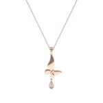 Butterfly Drop Diamond Pendant (0.09 CTW) Perspective View