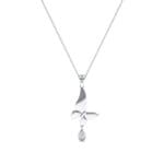 Butterfly Drop Diamond Pendant (0.09 CTW) Perspective View