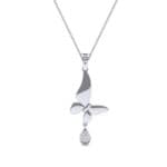 Butterfly Drop Diamond Pendant (0.09 CTW) Top Dynamic View