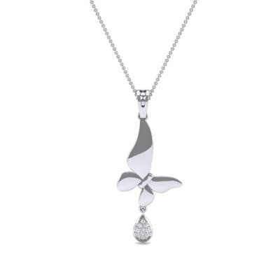 Butterfly Drop Diamond Pendant (0.09 CTW) Top Dynamic View