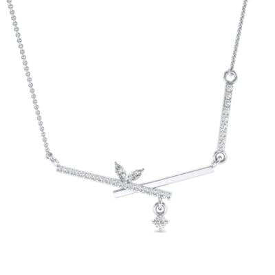 Pave Crossed Bar Diamond Necklace (0.51 CTW) Top Dynamic View