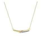 Dot Slash Bar Blue Sapphire Necklace (0.13 CTW) Perspective View