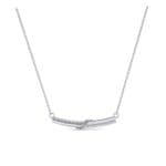 Dot Slash Bar Diamond Necklace (0.13 CTW) Perspective View
