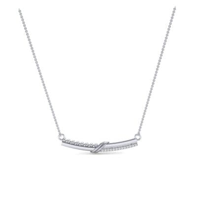 Dot Slash Bar Diamond Necklace (0.13 CTW) Perspective View
