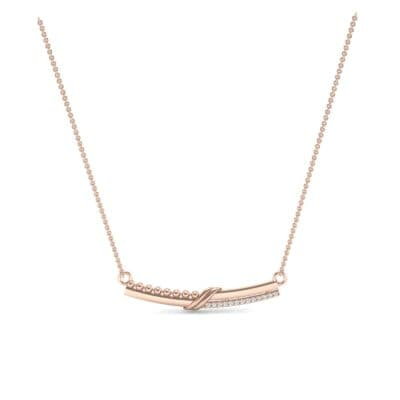 Dot Slash Bar Diamond Necklace (0.13 CTW) Perspective View