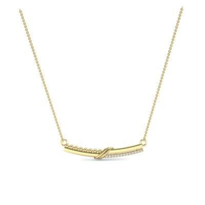 Dot Slash Bar Diamond Necklace (0.13 CTW) Perspective View