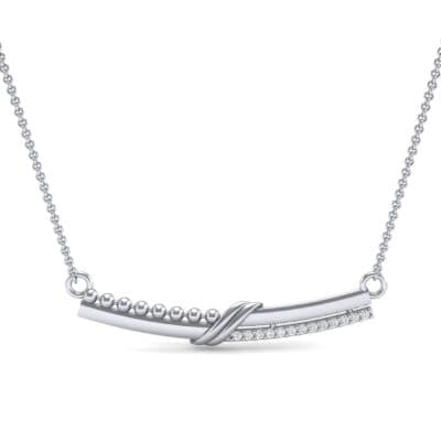 Dot Slash Bar Diamond Necklace (0.13 CTW) Top Dynamic View