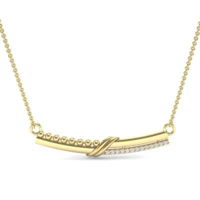 Dot Slash Bar Diamond Necklace (0.13 CTW) Top Dynamic View