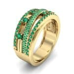 Twist Medley Emerald Ring (1.09 CTW) Perspective View
