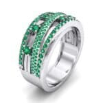 Twist Medley Emerald Ring (1.09 CTW) Perspective View