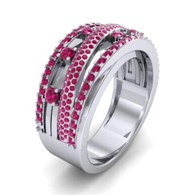 Twist Medley Ruby Ring (1.09 CTW) Perspective View