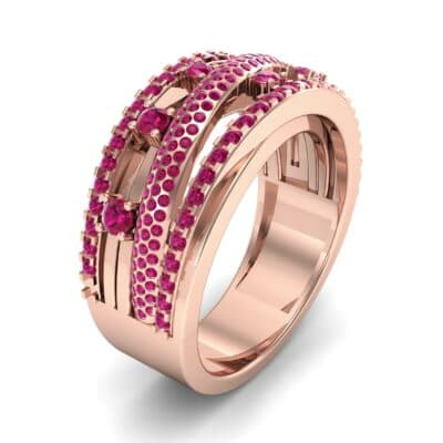 Twist Medley Ruby Ring (1.09 CTW) Perspective View