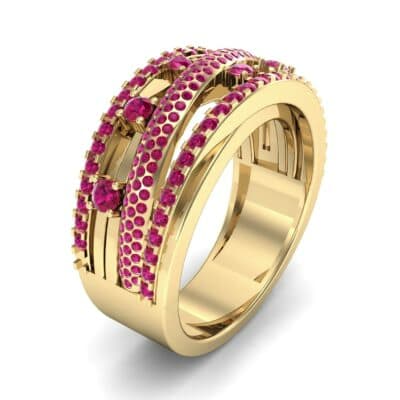 Twist Medley Ruby Ring (1.09 CTW) Perspective View