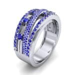 Twist Medley Blue Sapphire Ring (1.09 CTW) Perspective View