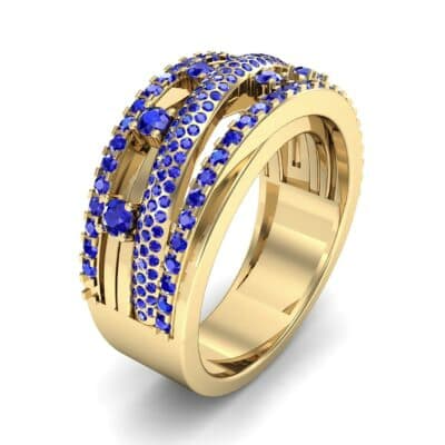 Twist Medley Blue Sapphire Ring (1.09 CTW) Perspective View