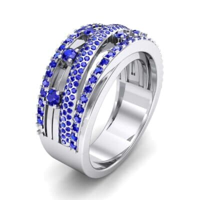 Twist Medley Blue Sapphire Ring (1.09 CTW) Perspective View