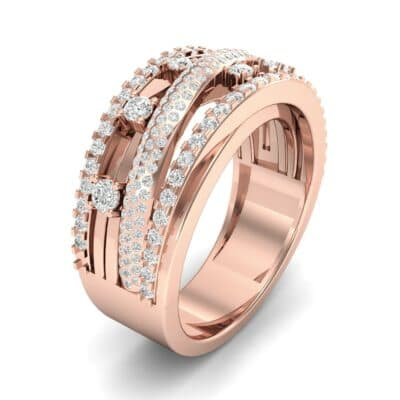 Twist Medley Diamond Ring (1.09 CTW) Perspective View