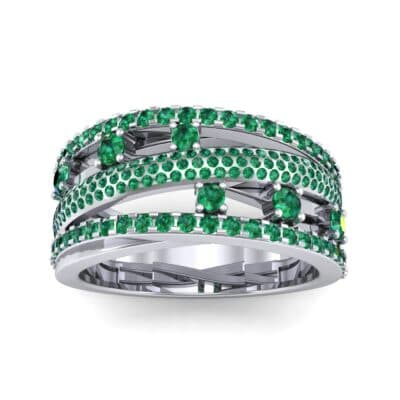 Twist Medley Emerald Ring (1.09 CTW) Top Dynamic View