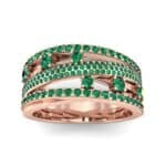 Twist Medley Emerald Ring (1.09 CTW) Top Dynamic View