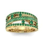 Twist Medley Emerald Ring (1.09 CTW) Top Dynamic View
