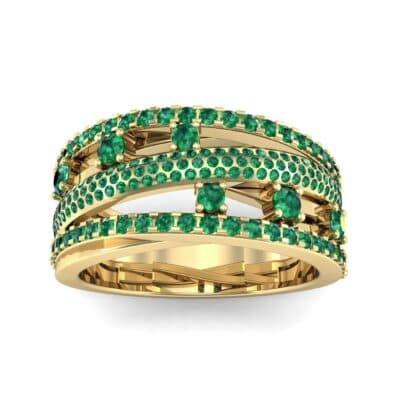 Twist Medley Emerald Ring (1.09 CTW) Top Dynamic View