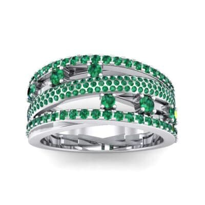 Twist Medley Emerald Ring (1.09 CTW) Top Dynamic View