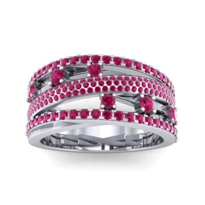 Twist Medley Ruby Ring (1.09 CTW) Top Dynamic View