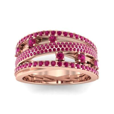 Twist Medley Ruby Ring (1.09 CTW) Top Dynamic View