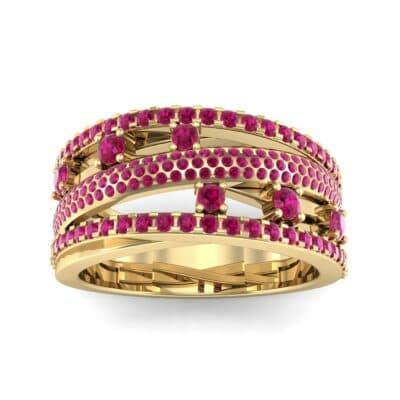 Twist Medley Ruby Ring (1.09 CTW) Top Dynamic View