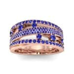 Twist Medley Blue Sapphire Ring (1.09 CTW) Top Dynamic View