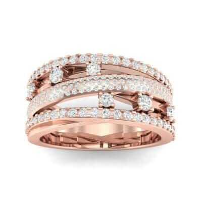 Twist Medley Diamond Ring (1.09 CTW) Top Dynamic View