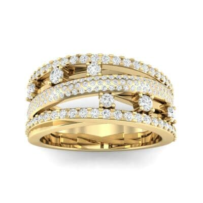 Twist Medley Diamond Ring (1.09 CTW) Top Dynamic View