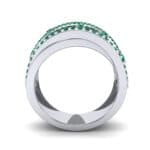 Twist Medley Emerald Ring (1.09 CTW) Side View