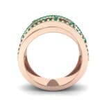 Twist Medley Emerald Ring (1.09 CTW) Side View
