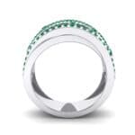 Twist Medley Emerald Ring (1.09 CTW) Side View
