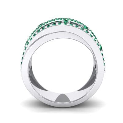 Twist Medley Emerald Ring (1.09 CTW) Side View