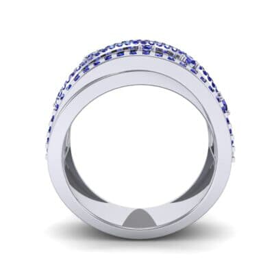 Twist Medley Blue Sapphire Ring (1.09 CTW) Side View