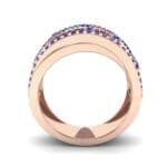 Twist Medley Blue Sapphire Ring (1.09 CTW) Side View