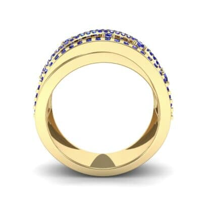 Twist Medley Blue Sapphire Ring (1.09 CTW) Side View