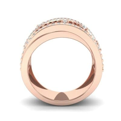 Twist Medley Diamond Ring (1.09 CTW) Side View