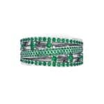 Twist Medley Emerald Ring (1.09 CTW) Top Flat View