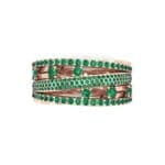 Twist Medley Emerald Ring (1.09 CTW) Top Flat View