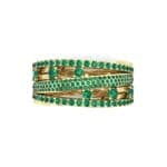 Twist Medley Emerald Ring (1.09 CTW) Top Flat View