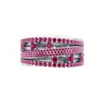 Twist Medley Ruby Ring (1.09 CTW) Top Flat View