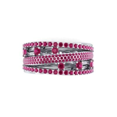 Twist Medley Ruby Ring (1.09 CTW) Top Flat View