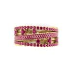 Twist Medley Ruby Ring (1.09 CTW) Top Flat View