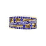Twist Medley Blue Sapphire Ring (1.09 CTW) Top Flat View